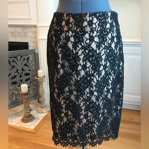 Banana Republic Black Lace Skirt Sz 10